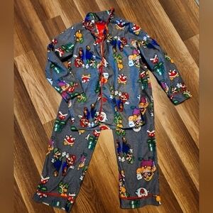 Nintendo Super Mario Brothers 2pc Flannel  Pajamas size 8 NWOT